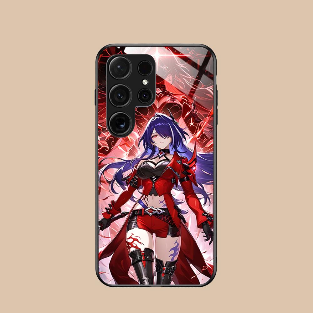 HSR Acheron Стеклянный чехол для мобильного телефона для Samsung Galaxy S26 S25 S24 S23 S22 S21 S20 Note20 Plus FE Ultra Цветная крышка