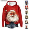 Women's Casual Fashion Christmas Print Long Sleeve O-neck Pullover Top Korean Popular Clothes Y2k