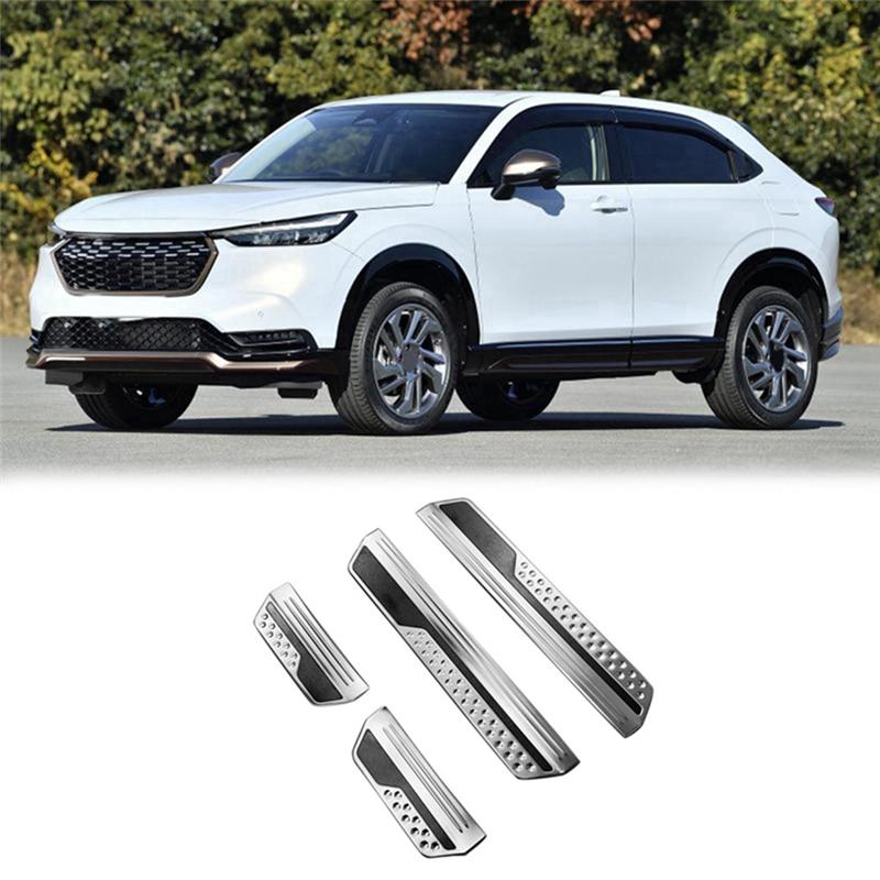 Защитная накладка на порог двери для Honda Vezel HR-V E:HEV 21-22 Наружный Внешний Защитный Порог для Входа Декоративная Накладка A Деталь-A87