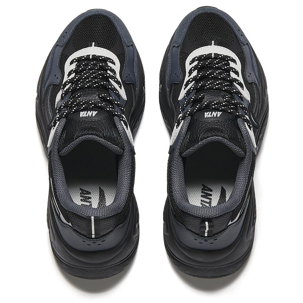 Anta Star Sports Casual Non-Slip Wear-Resistant Breathable Low-Top Dad Shoes Women Sneaker Black Gray 922518806-5