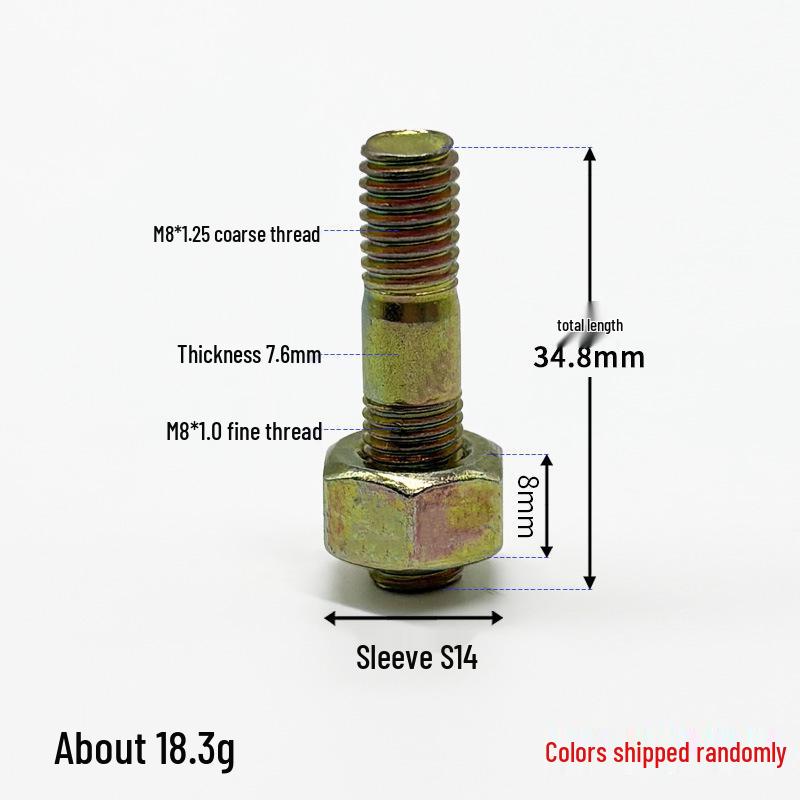 High-Strength 12mm Thick Double-Ended Rear Axle Hex Bolts