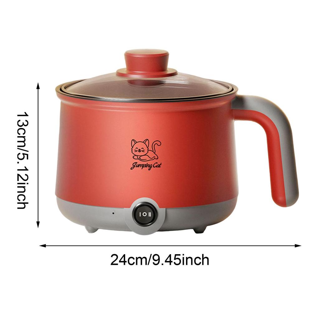 Electric Hot Pot Multi Function Frying Pan Noodles Pot Electric Pot Mini Hot Pot for Noodles Shabu Shabu Steak Oatmeal Dumpling
