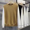 Round Neck Men's Knitwear Sweater Casual Straight Long Sleeve Fashion Urban Pullover Autumn Regular Youth Sweater