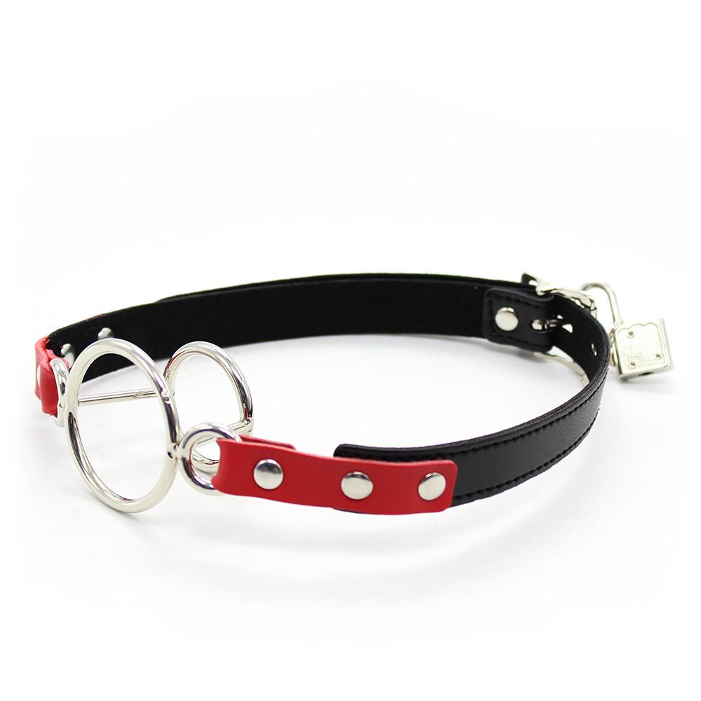 Стальной Двойной Кольцевой Кляп – Плетка для БДСМ для Фиксации Рта, Круглые Мягкие Ограничители для Головы и Секс-Игрушка Пояс для Пар