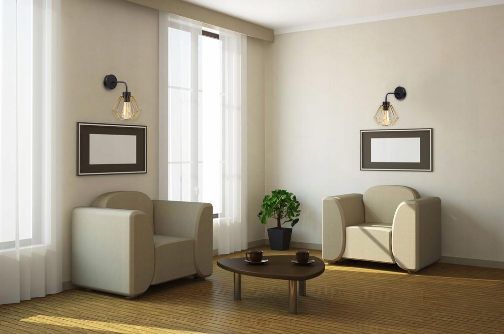 ELEGANT RETRO WALL LAMP WIRE GOLD LOFT