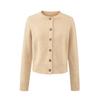 FS636-26 New European & American Style Round Neck Single-Breasted Long Sleeve Knit Cardigan Sweater for Women