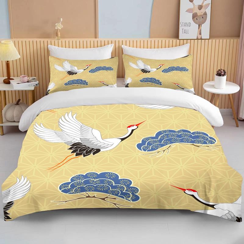10 Sizes ese Kimono Fine Pattern Bedding 3 Piece Collection King Size Double Bedding Set Microfiber Or Polyester Duvet Cover Set