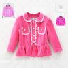 Newborn Girlss Infant Clothing Dress Velvet Winter Spring Long Sleeve Top Set Buttons Lace Cowboy Kidswear Princess Aapparel