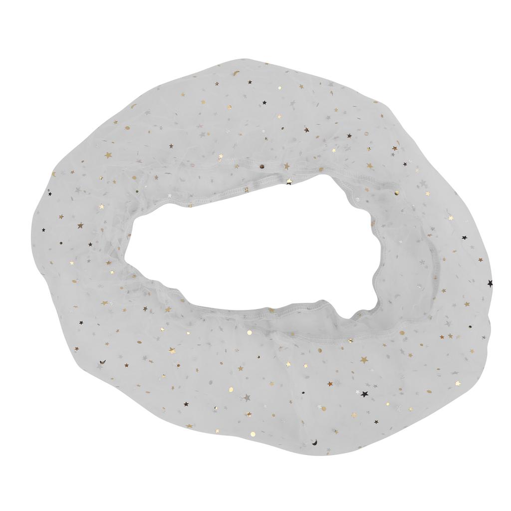 Сетка для птичьей клетки, пыленепроницаемые аксессуары для птичьих клеток, чехлы для клеток с декором в виде звезды и луны(белый )