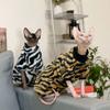 Hairless Cat Clothes Thick Winter Four Legs High Neck Double Sided Fleece Warm Stretch Plush Sphinx Devon Cat Clothes