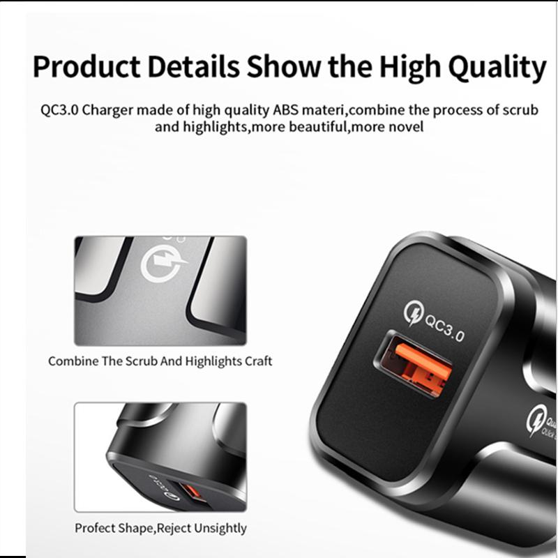 Quick Charge 3.0 USB зарядное устройство универсальный QC 3.0 18 Вт адаптер быстрой зарядки настенное зарядное устройство для мобильного телефона для iPhone Samsung Xiaomi