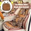 Comfortable Car Seat Decoration Bow Plush Seat Cushion Leopard Print Car Headrest Cushion Front