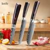 Professional Kitchen Knives 3PC Damascus Pattern Chef Knife Set Sharp Knives for Kitchen High Carbon Stainless Steel, Japanese Cooking Knife