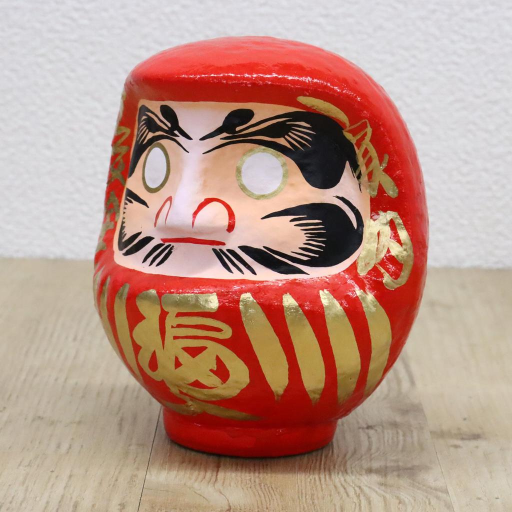 Made in Paper Takasaki Size 3 Length Japan, Mache, Daruma, (Total 15cm)