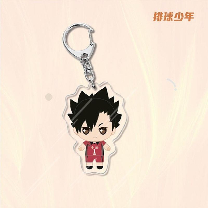 Anime Games Volleyball Boy Acrylic Keychain Metal Ring Car Bag Key Decoration Accessory Gift Anime Gifts Pendant