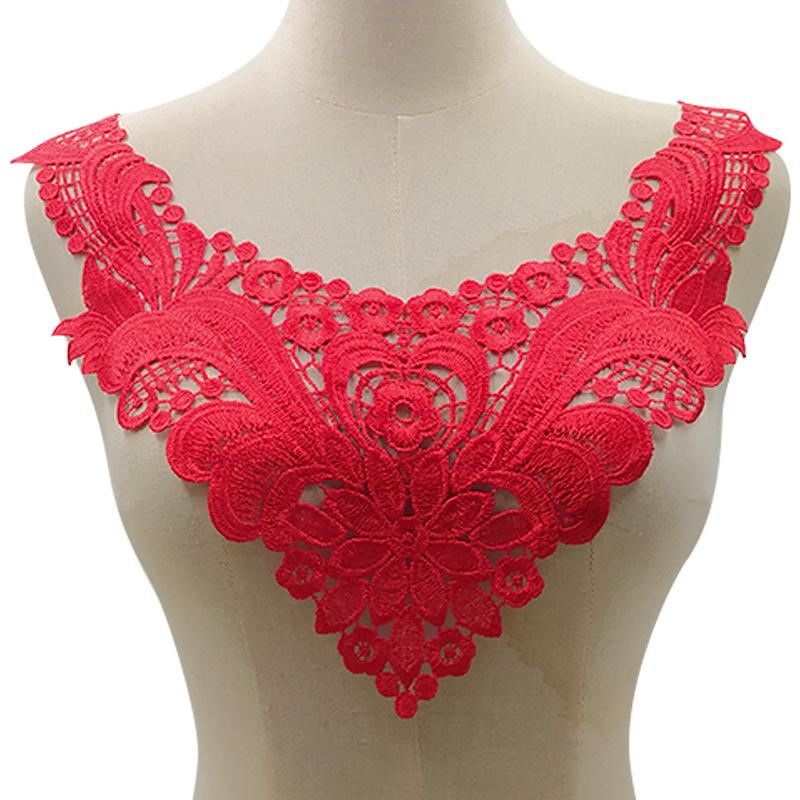 Женская одежда DIY швейные принадлежности красивый белый кружевной воротник сетчатая ткань цветочная вышивка воротник