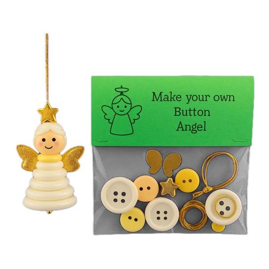 Сделай сам Рождественское украшение из пуговиц Пуговичный снеговик Набор для украшения рождественской елки