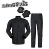 Black Workwear Ribstop Suit Blouse Cargo Pants Set Guard Security Uniform With Tactical Knee Pads
