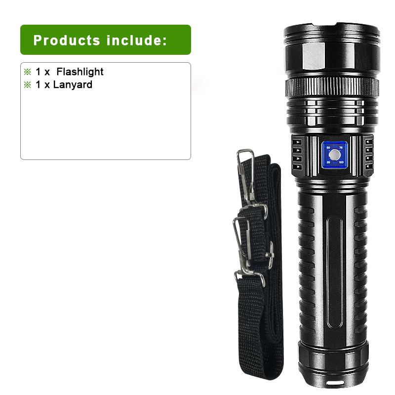 Ультра яркий фонарик, мощный светодиодный фонарик мощностью 500 Вт, COB-фонарь, масштабируемая лампа, встроенный аккумуляторный фонарь, перезаряжаемый фонарик