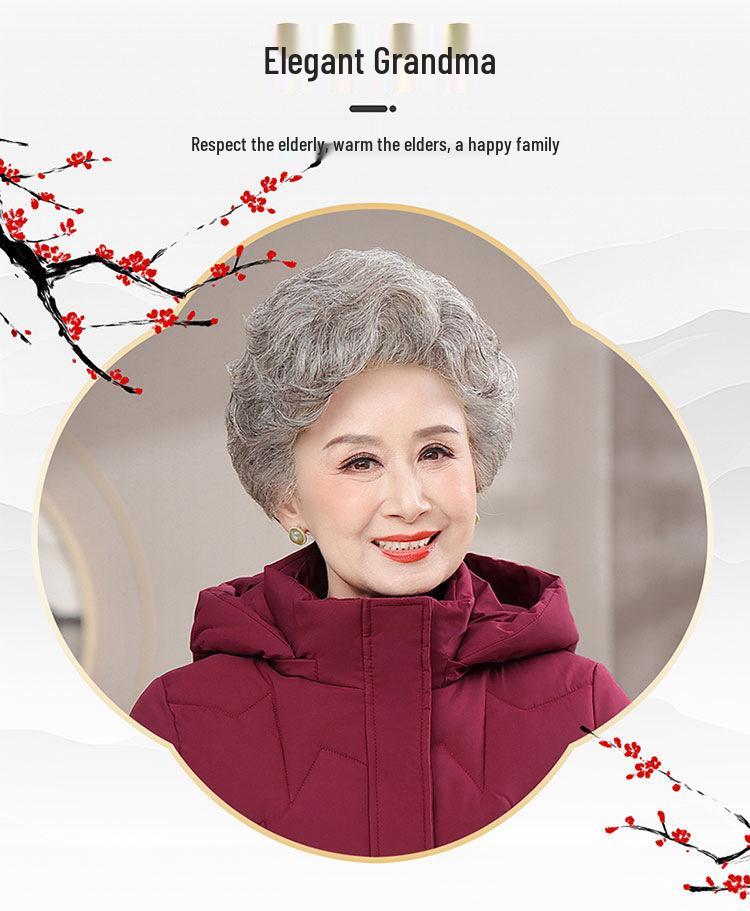 Новая стильная хлопковая зимняя куртка с капюшоном для 70-летней мамы: Толстый, теплый и стеганый для женщин среднего и пожилого возраста