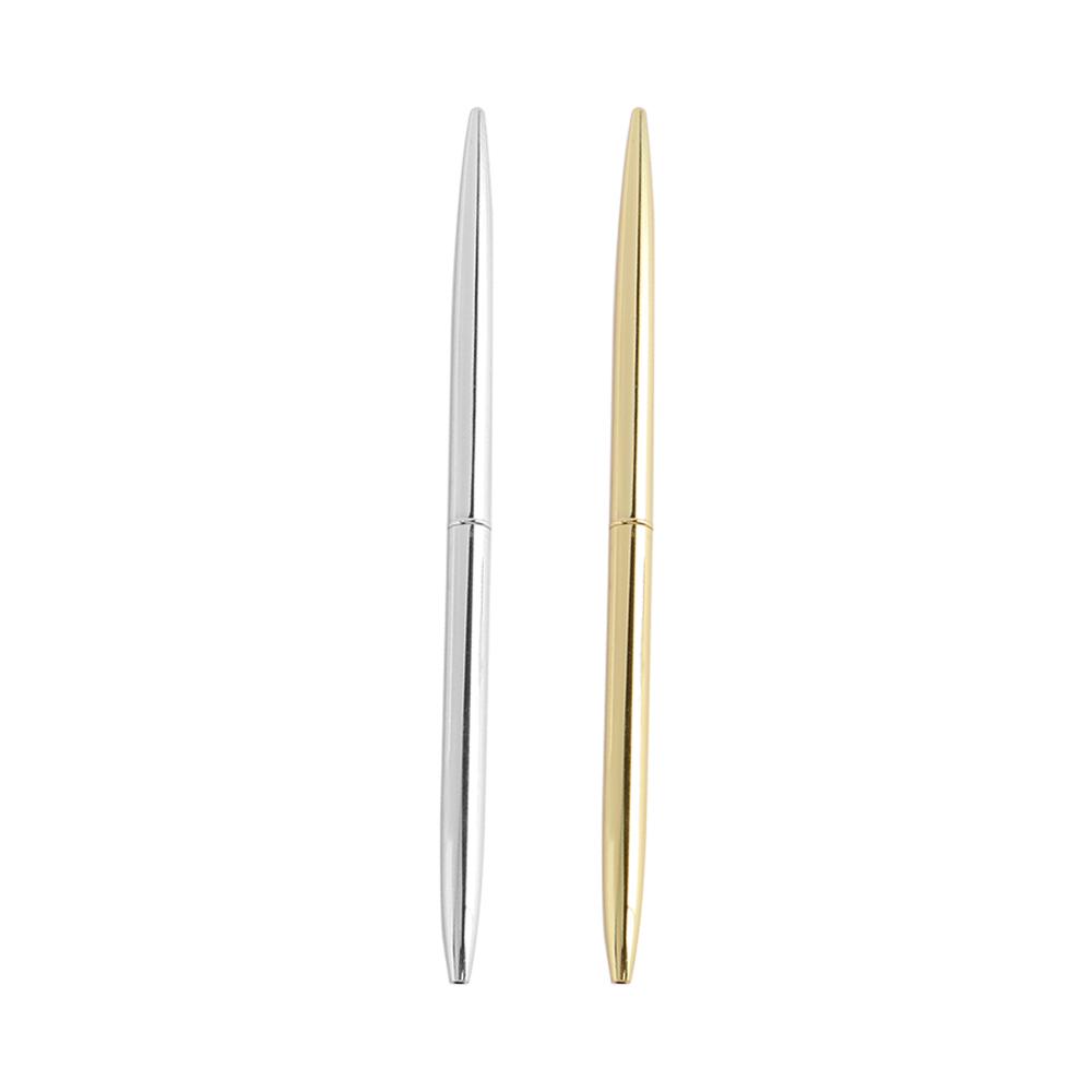 Office Supplies Stationery Stainless Still Metal Ball Pen Slender Ballpoint Pen Rod Rotating
