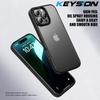 KEYSION Прозрачный противоударный чехол для iPhone 16 Pro Max Прозрачный матовый мягкий силиконовый + задняя крышка для телефона из ПК для iPhone 16 15 Pro Max