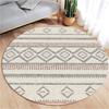 Ethnic Style Circular Carpet Bedroom Minimalist Computer Chair Circular Pad Dressing Table Bedside Dirt Resistant