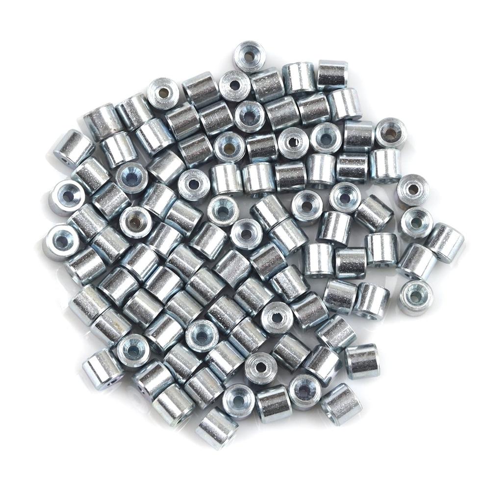 BCR002 100 PCS Car Window Regulator Winder Repair Steel Cable Wire Rope End Fitting Pin Stop Sleeve Crimp Rivet 5x4.5/1.6 Mm