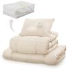 And Washable Futon Antibacterial and Comes with a Neat Storage Smooth and Moist Peach Skin Finish Ivory Ready-to-use 4-piece Set,