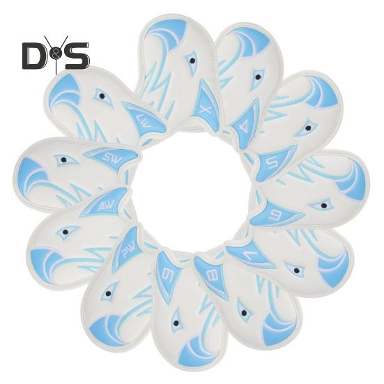 11 шт. чехлы для клюшек для гольфа из искусственной кожи, защитные чехлы для головок клюшек с рисунком орла, чехлы для головок клюшек для гольфа, аксессуары для гольфа для всех клюшек для гольфа