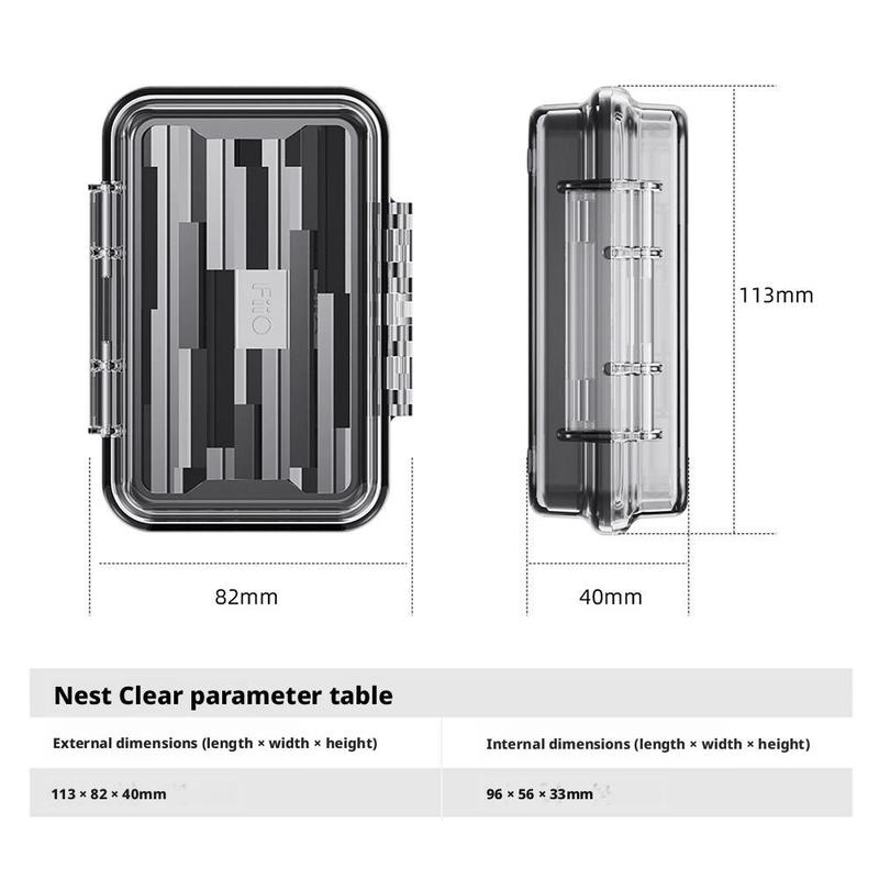 Портативный прозрачный кейс для наушников FiiO/Feiao NEST Clear, водонепроницаемый, брызгозащитный и пылезащитный