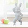 Пасхальный мускулистый кролик фигурка милая мини 3D-печатная статуэтка кролика коллекционный кролик украшение для весеннего домашнего стола полки декора