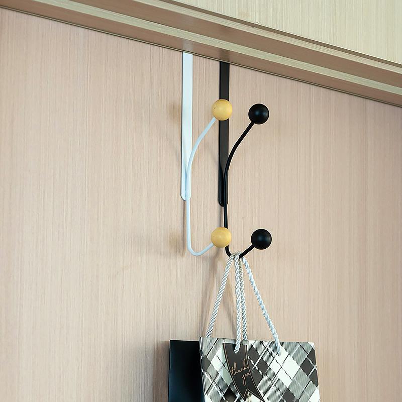 1 шт. крючок для хранения железа кремового цвета, практичный крючок за дверью, не требующий пробивки, крючок для пальто и шляпы