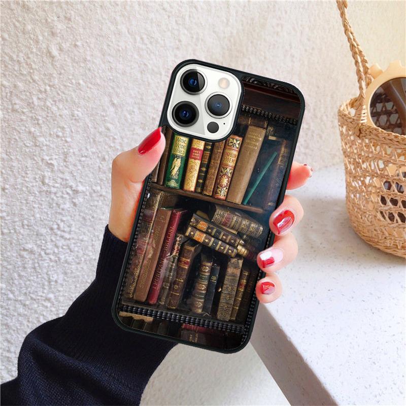 Винтажная Книжная Библиотека Полка для Книг Чехол для Телефона для iPhone 17 Air 16 15 14 12 13 PLUS 11 PRO MAX Чехол Fundas Оболочка