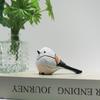 Vintage Long-tailed Tit Figurine Cute Bird Statue Durable Robin Bird Ornament  Garden Decor