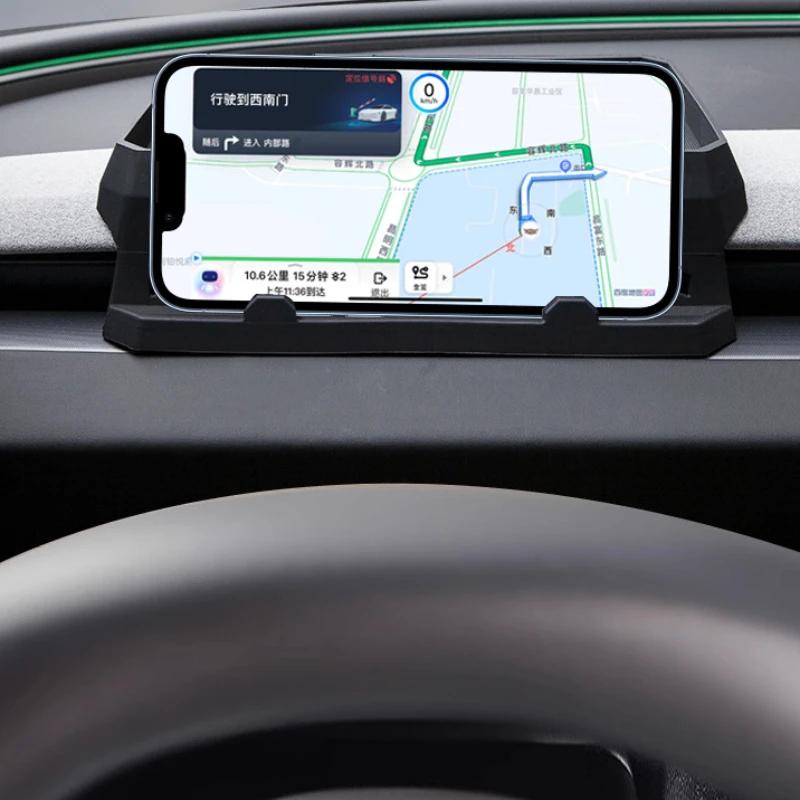 Movable Dashboard Tray for Tesla Model 3 Highland for Model Y Launch 2025 Tissue ETC Phone Holder Storage Box Car Accessories