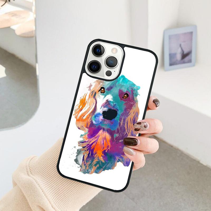 Funny Cocker Spaniel Dog Phone Case For iPhone 17 Air 16 15 14 11 12 13 Pro  MAX Plus coque Cover Shell