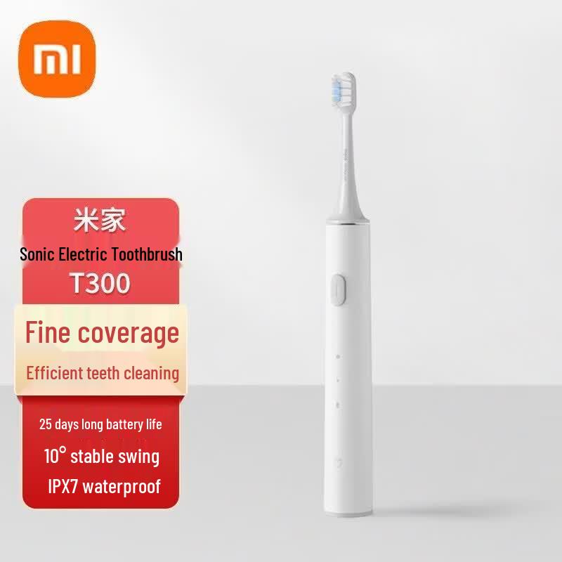 Звуковая электрическая зубная щетка Xiaomi T300, китайская вилка (адаптер в комплекте)