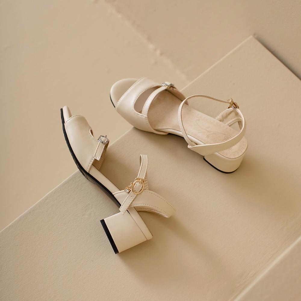 Бежево-черные женские босоножки на среднем каблуке, маленький, большой размер 31 52