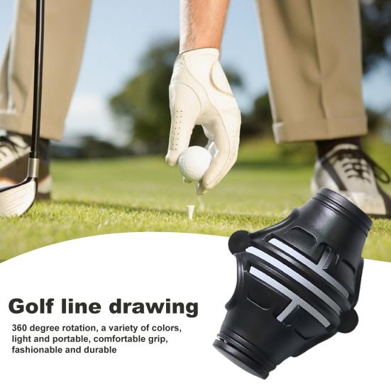 Пластиковый корпус маркера для гольф-мяча, вращение на 360 градусов, прицеливание, клипса для разметки, профессиональный маркер для рисования линий, портативный маркер с тремя линиями, гольф