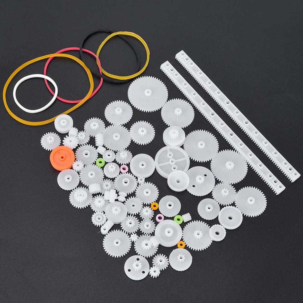 75 шт. Пластиковый шкив зубчатого ремня, червячный вал, комплект, коробка передач, мотор, игрушка для робота