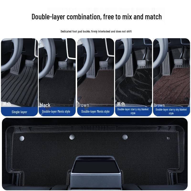 Custom TPE Floor and Trunk Mats for Tesla Model 3 Refresh Edition (Compatible with 25 Models)