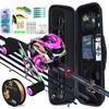 1.8-2.4m 5 Section Carbon Fiber UL Fishing Rod and 7.2:1 Gear Ratio 12+1BB Baitcasting Reel Set with Tote Bag Line Lure Complete Fishing Kit