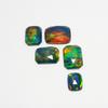 CERTIFIED 5 Pcs Natural Doublet Opal Emerald Cut Loose Gemstone Multi Color Lot RP-126