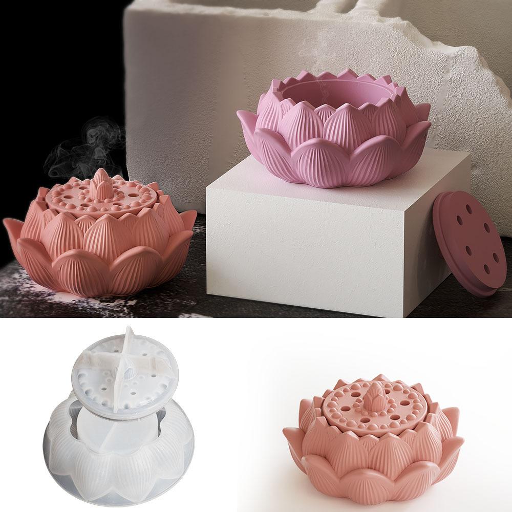 Форма-капельница для DIY, Форма для смолы, Коробка для хранения лотоса, Гипс, Ароматерапевтическая банка, Подсвечник, Аромалампа, Силиконовая форма
