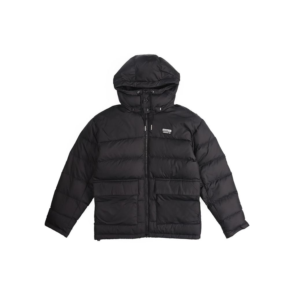Adidas Originals Trefoil RYV Puffer Jacket With Removable Hood Men Outerwear Black FL0015
