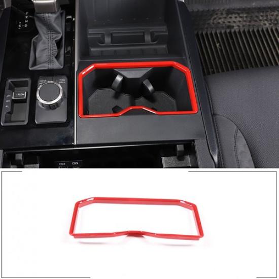 Red Gear Shift Cup Holder Cover Trim For Toyota Tundra -2024