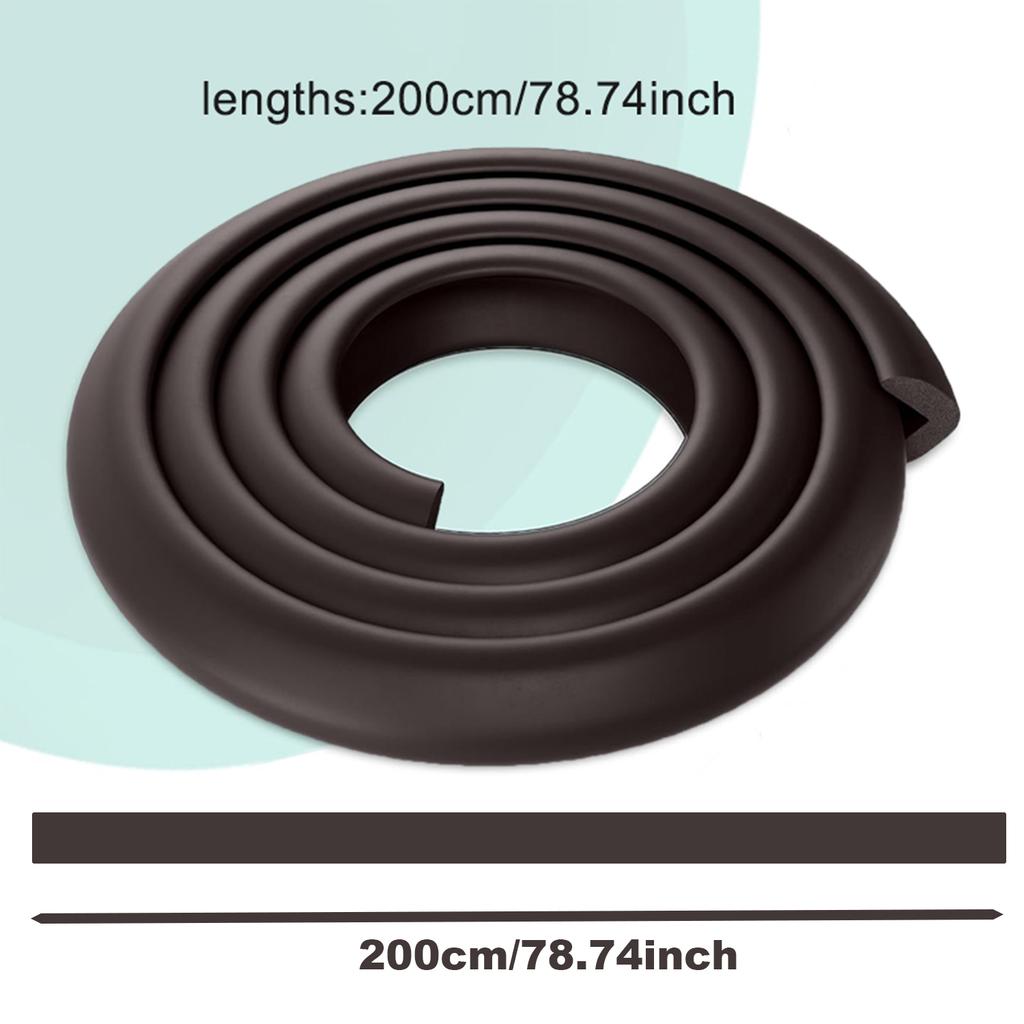 2M Thickened Child Bumper Strips Baby Safety Bumper Strips Table Safety Edge Coffee Table Corner Protection Strips NBR material