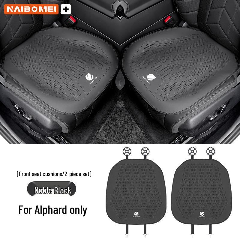 Комплект перфорированных кожаных чехлов на сиденья Toyota Alphard (передние и задние) - 3 шт.