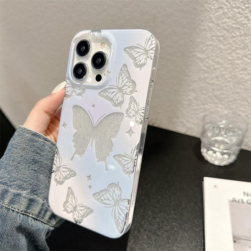 Роскошный блестящий чехол для телефона с бабочкой, подходящий для iPhone 14, 13, 12, 11 Pro Max, комплексные чехлы для защиты от падения